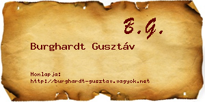 Burghardt Gusztáv névjegykártya