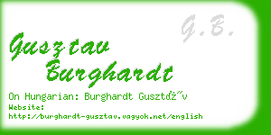 gusztav burghardt business card